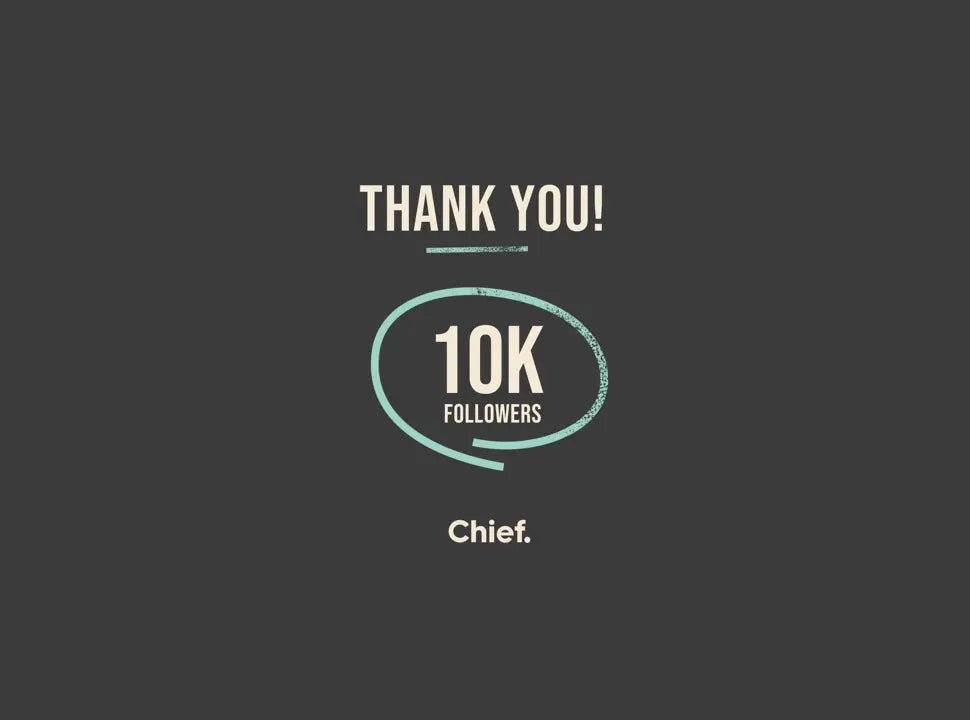 We are now 10k on Instagram. Thank you! - Chief Nutrition