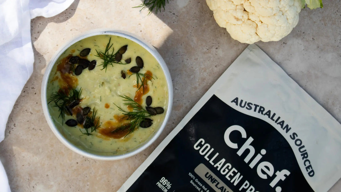 Creamy Cauliflower Soup with Collagen - Chief Nutrition