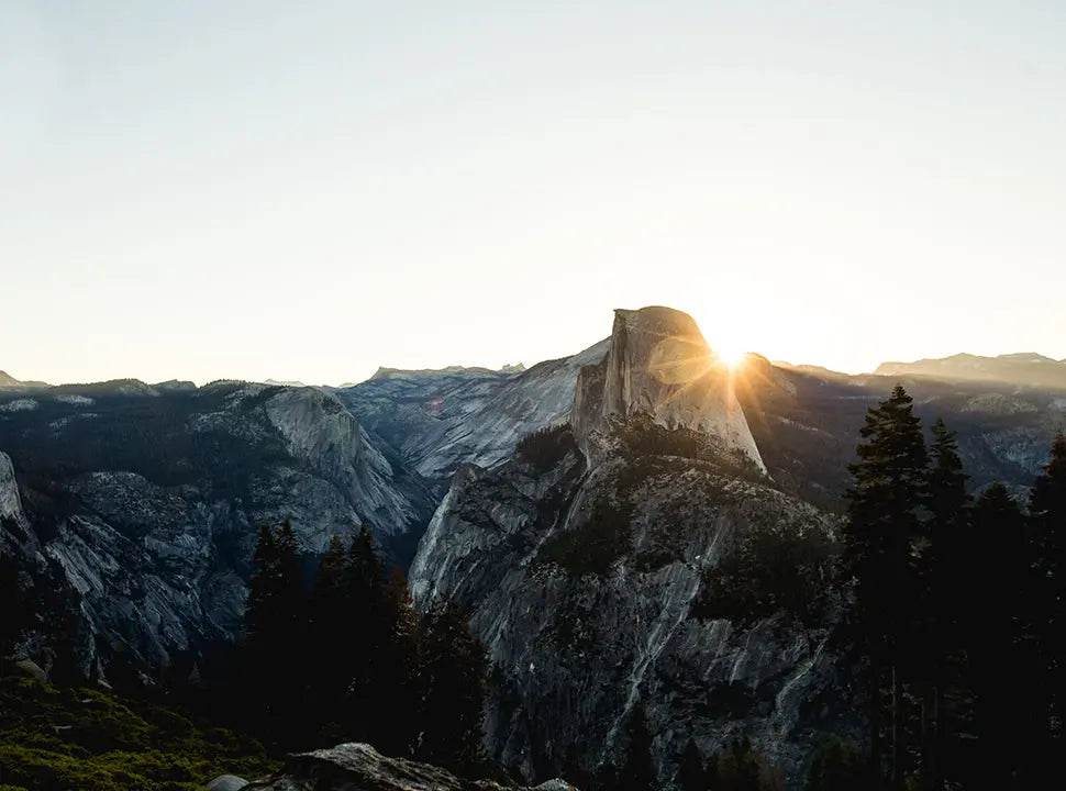 Trail running in Yosemite national park